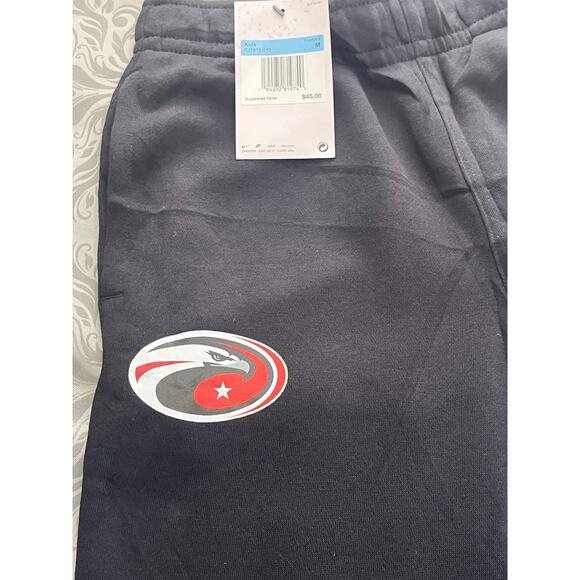 NWT Nike Kids M Hawk Logo Joggers Black Training Sweatpants - Picture 2 of 5